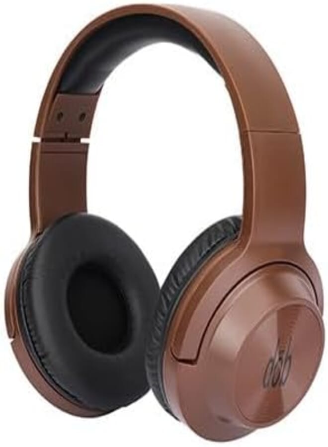 dob H 300 I Premium Over-Ear Headphones (Brown) – Soft Cushion Ear Pads, Adjustable Headband – Wired 3.5mm Jack for Clear Sound Isolation